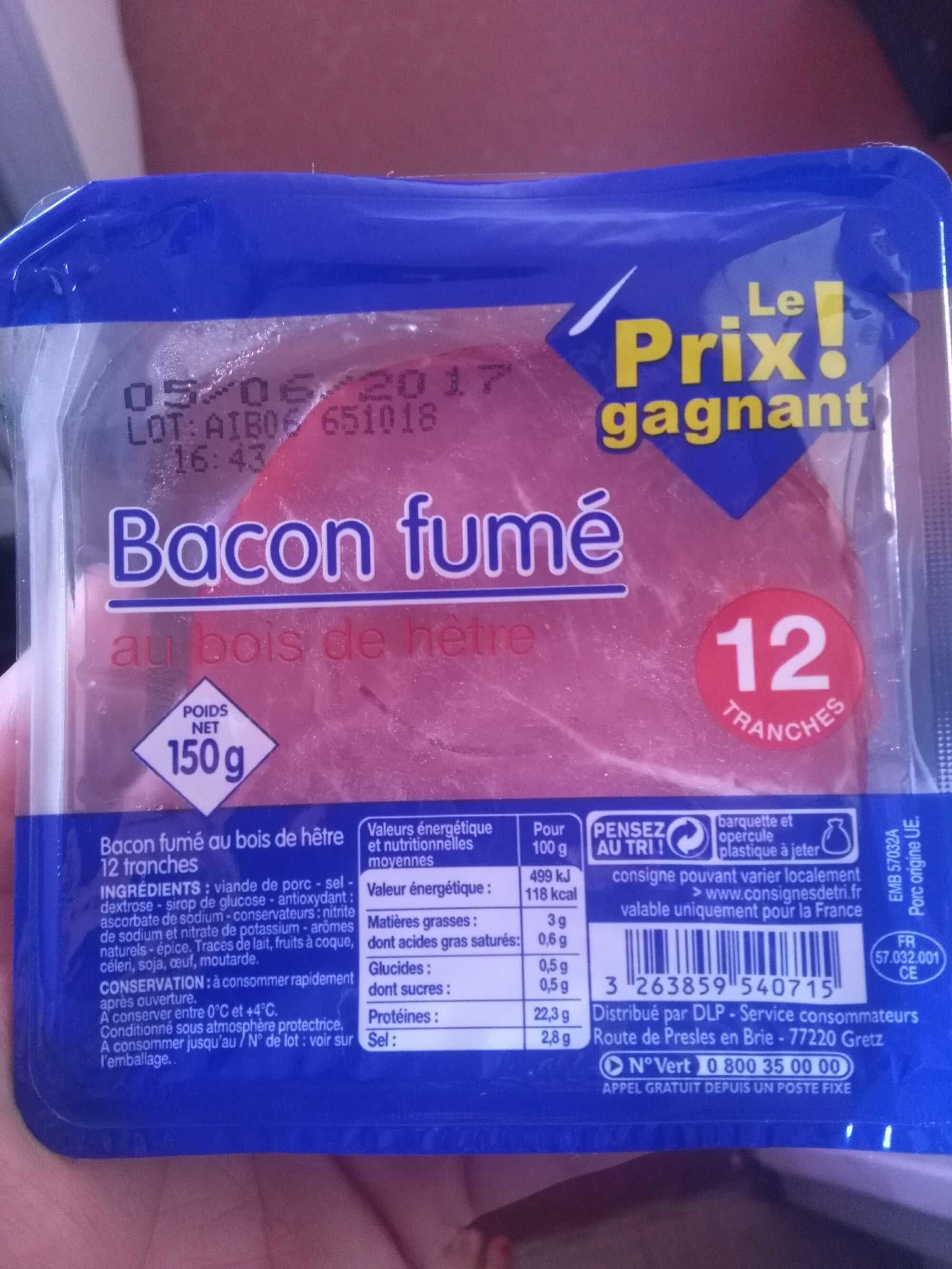 Leader Price Bacon fumé packshot