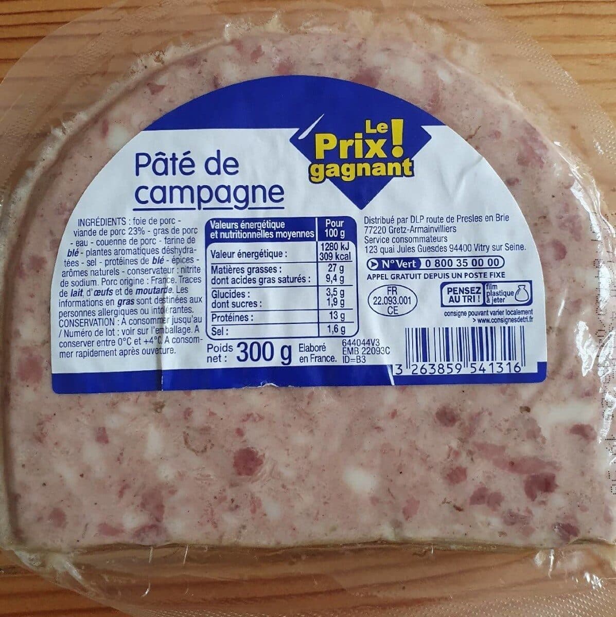 Leader Price Pate de campagne packshot