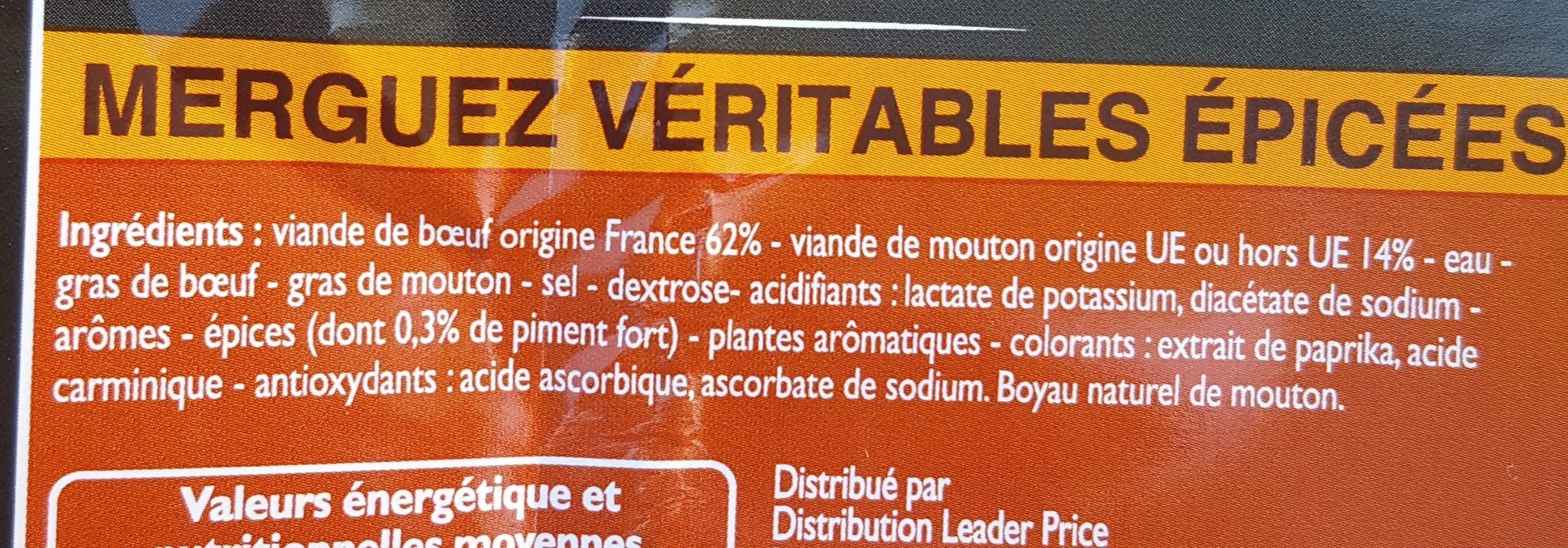 Leader Price Merguez packshot