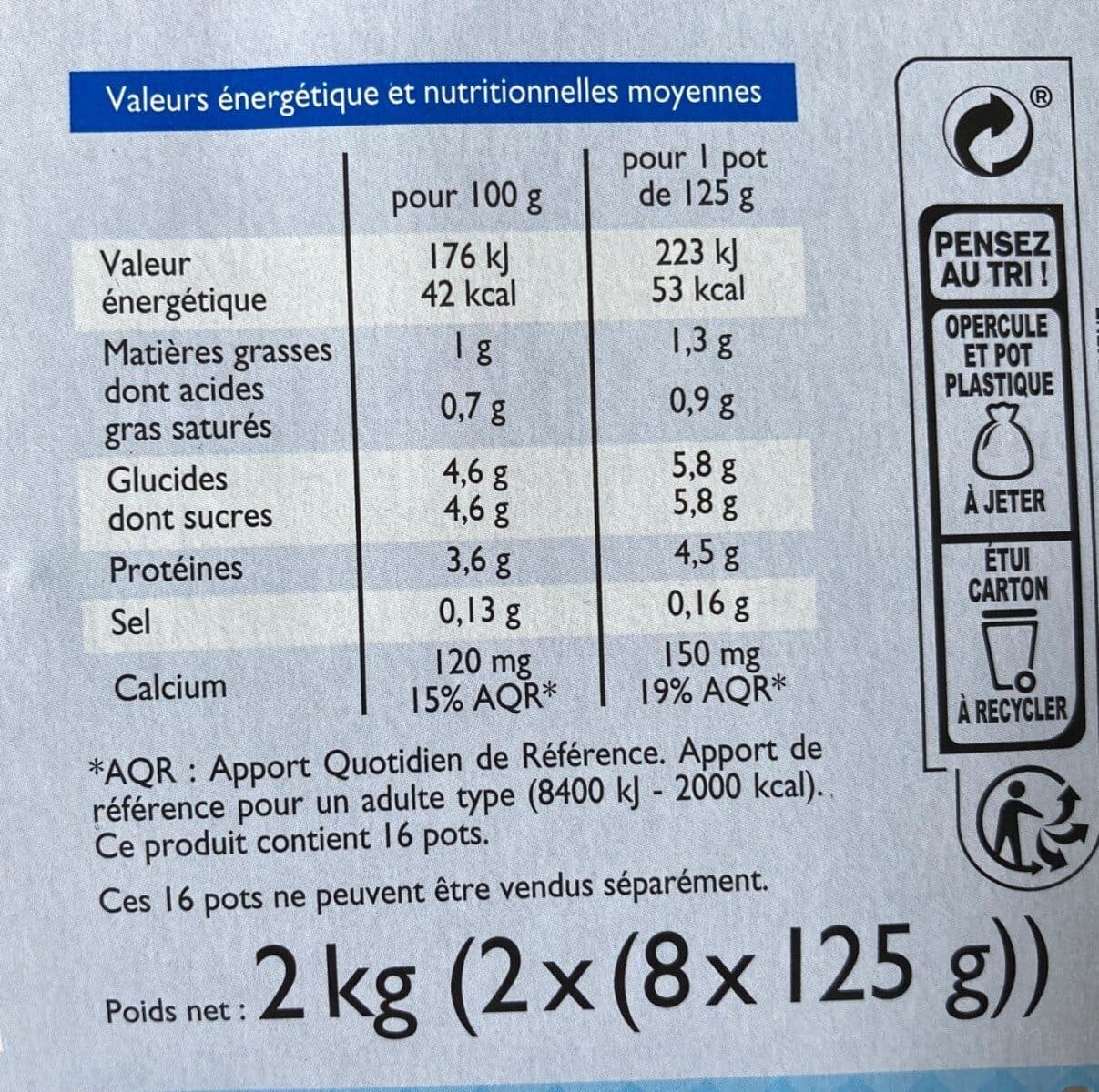 Leader Price Yaourt nature packshot