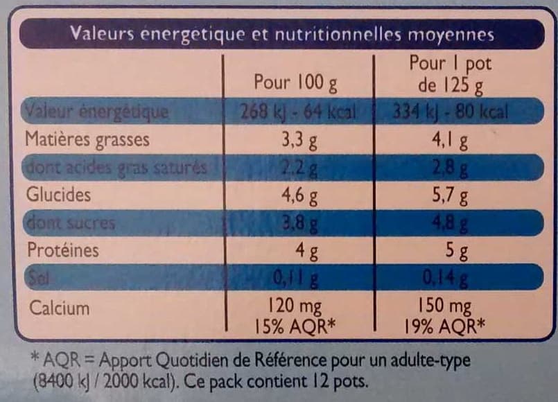Leader Price Yaourt Brassé nature (12 pots) packshot