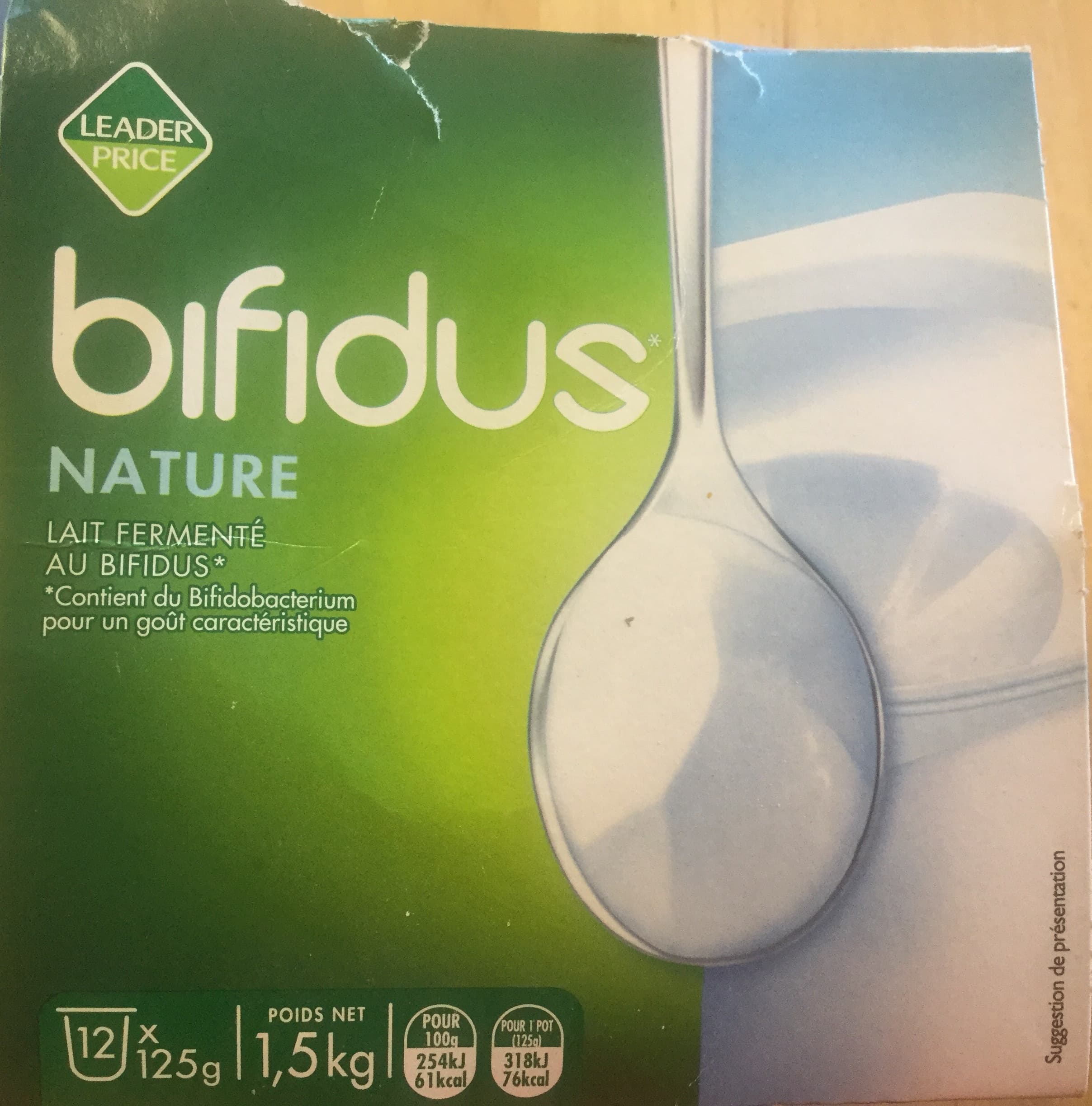 Leader Price Bifidus nature packshot