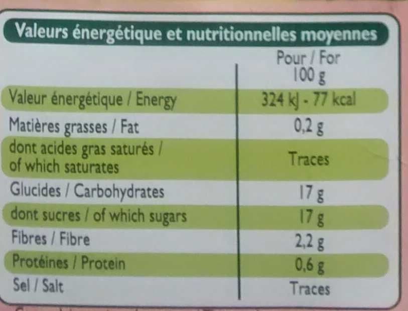 Leader Price Spécialité de pêche avec morceaux de fruits packshot