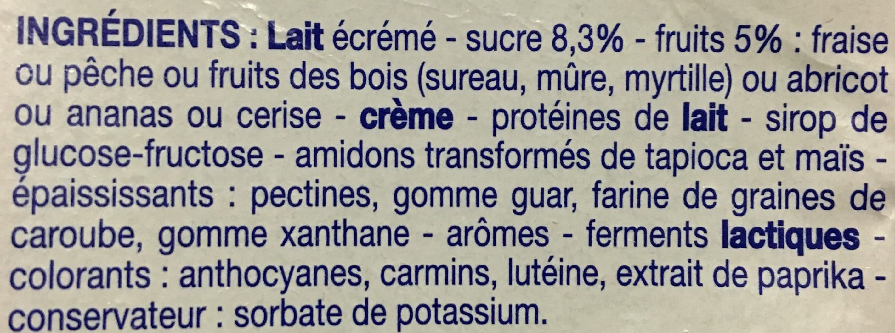 Leader Price Yaourts brassés aux fruits packshot