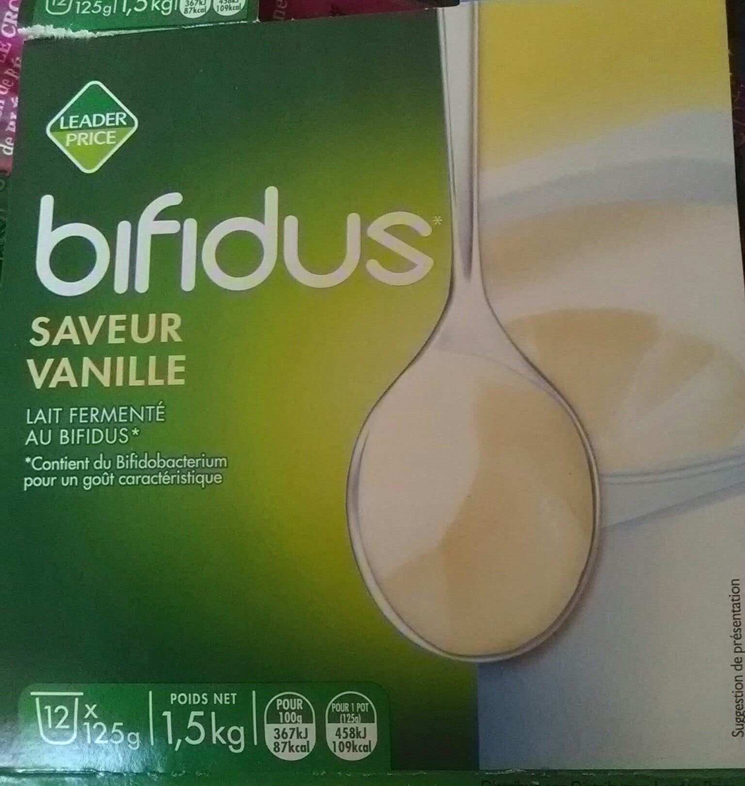 Leader Price Bifidus Saveur Vanille packshot