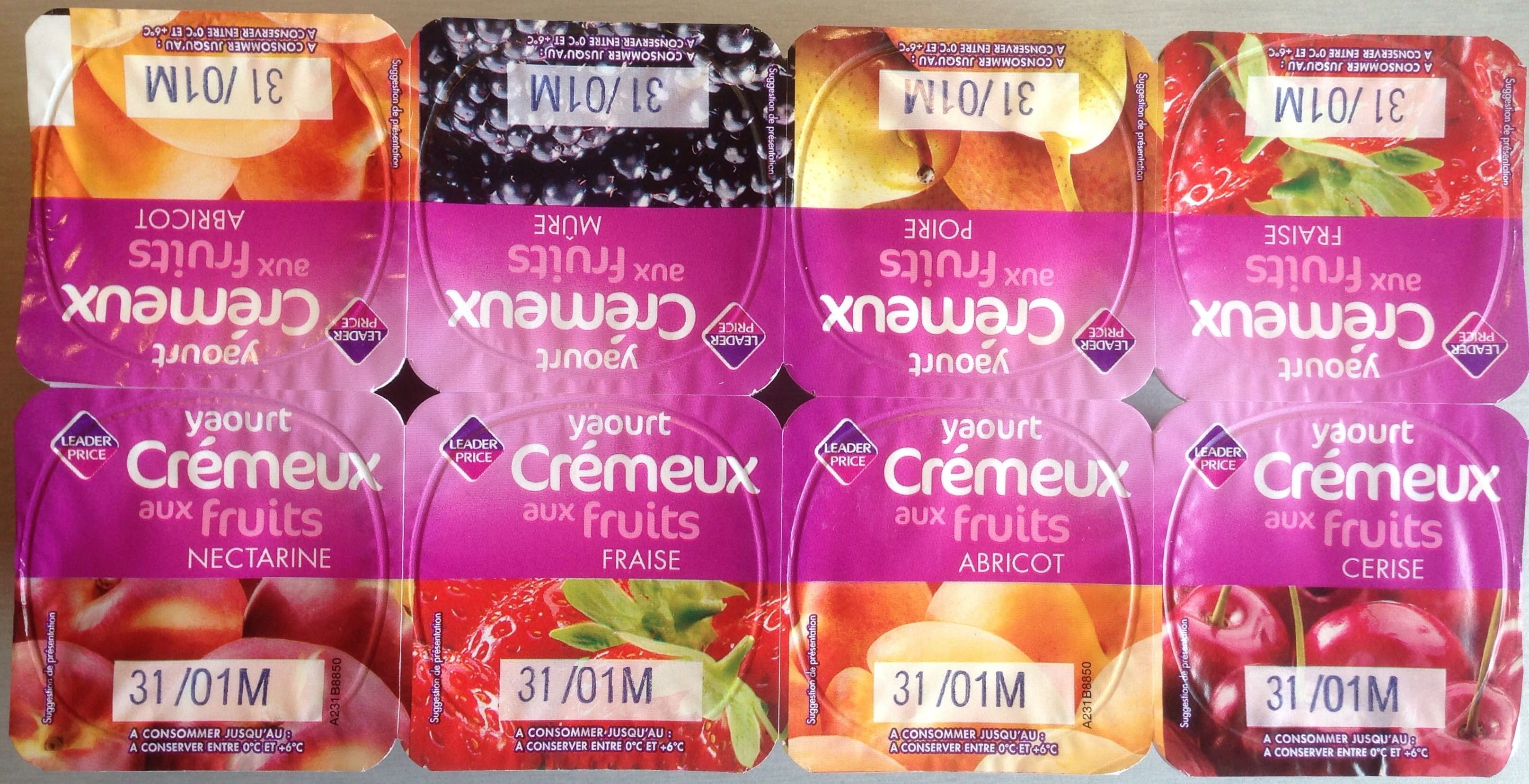 Leader Price Yaourts Crémeux aux Fruits packshot