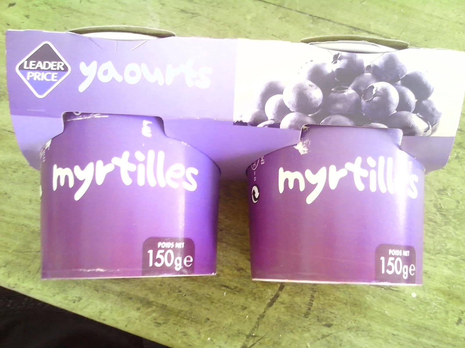 Leader Price Yaourts myrtilles packshot