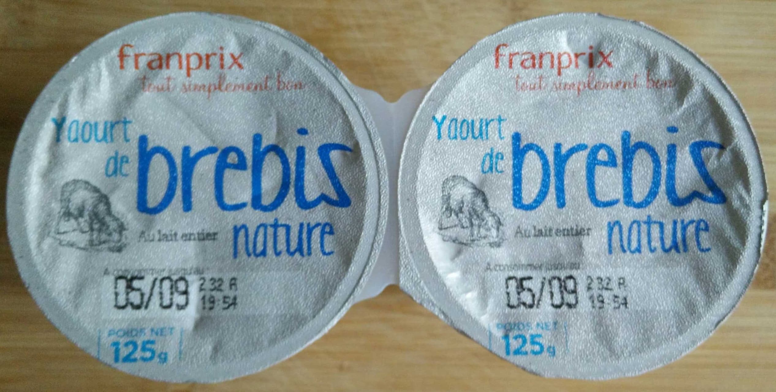 Franprix Yaourt de Brebis nature packshot