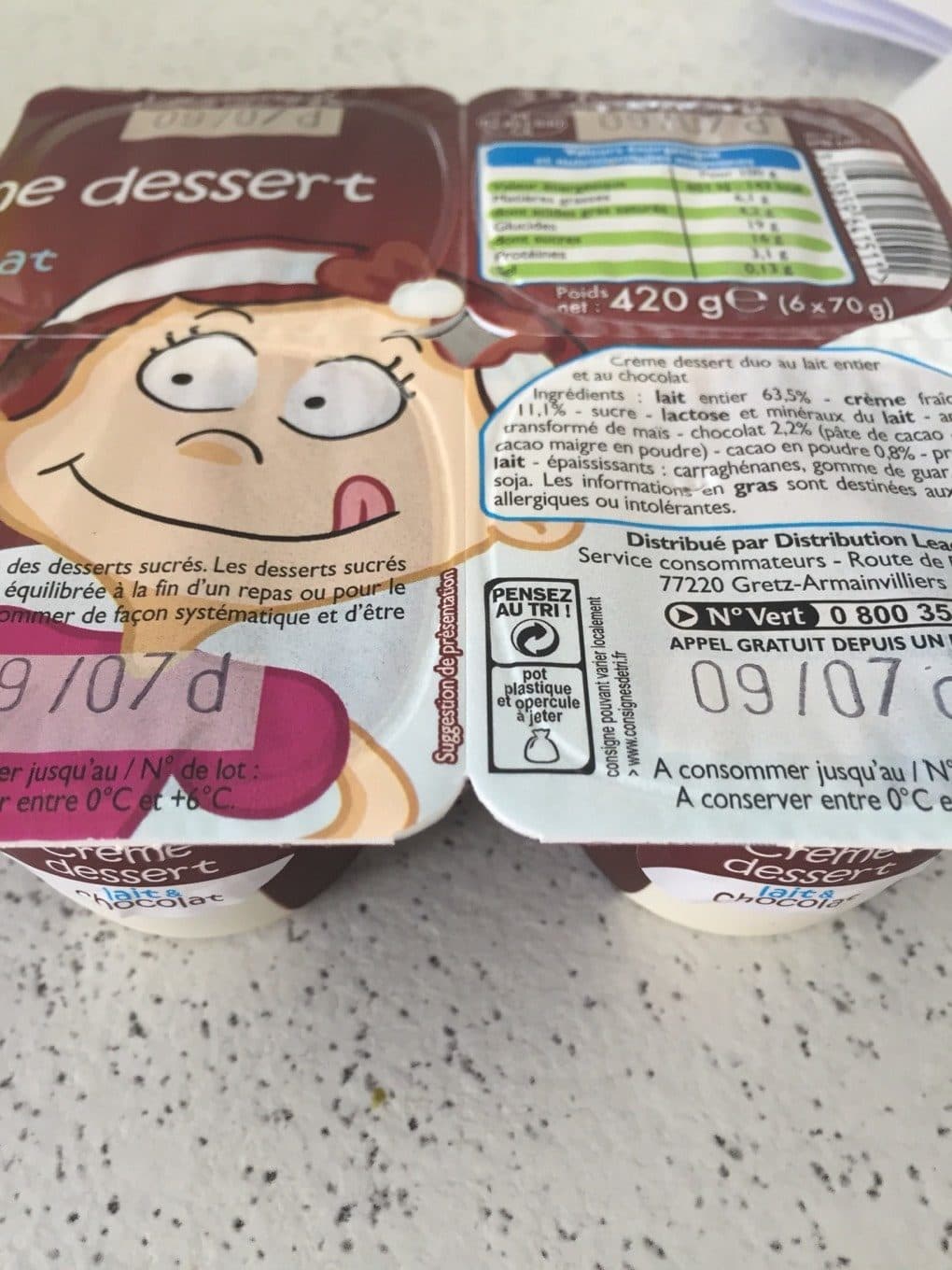 Do it bv dutch organic international trade Crème dessert chocolat lait packshot
