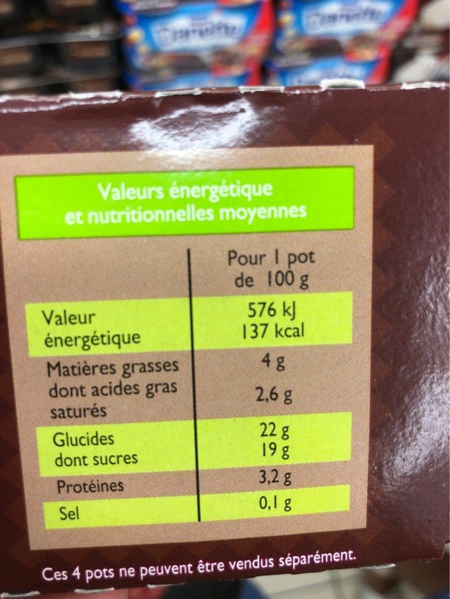 Leader Price Crème dessert chocolat packshot