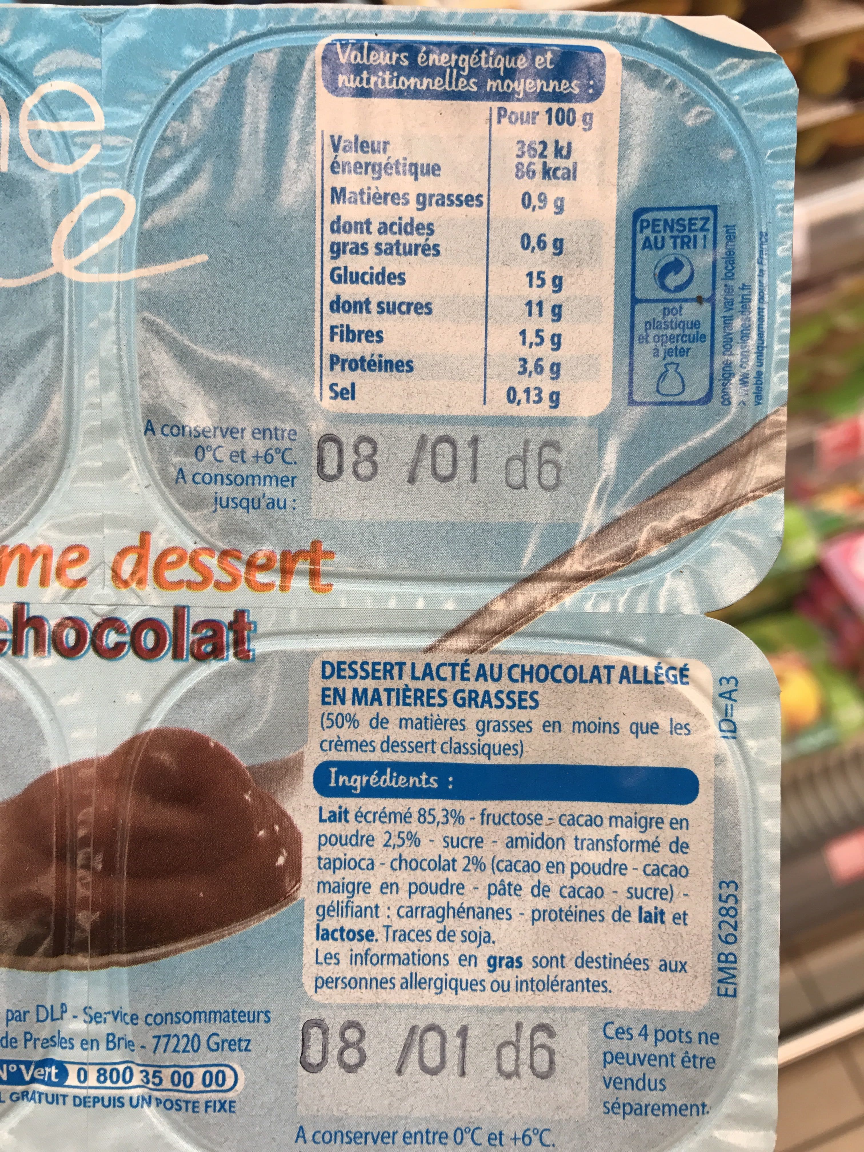 Leader Price Creme dessert chocolat packshot