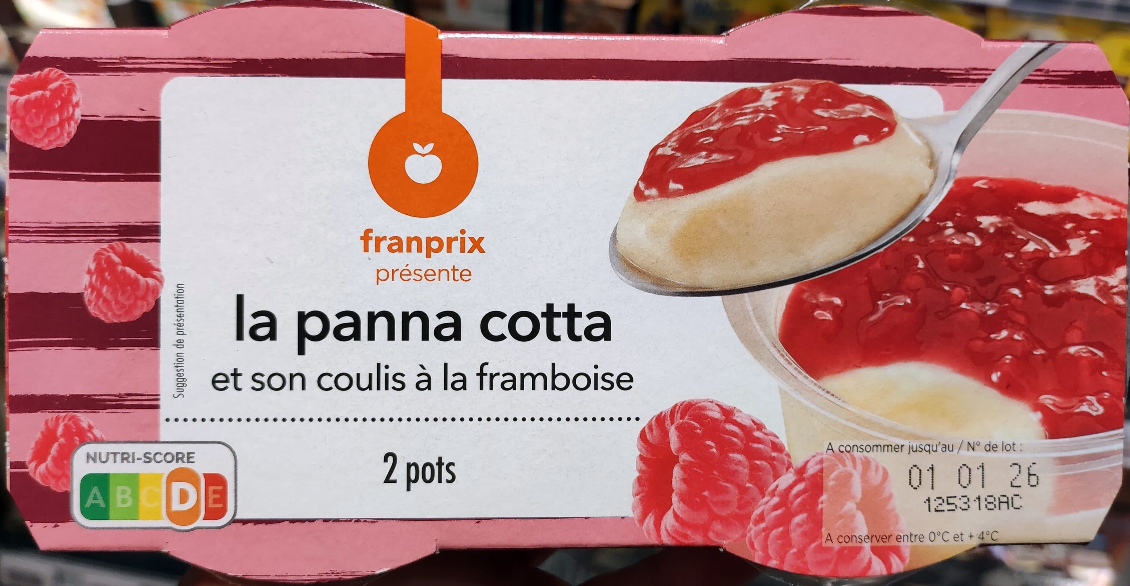 Franprix Panna cotta framboise packshot