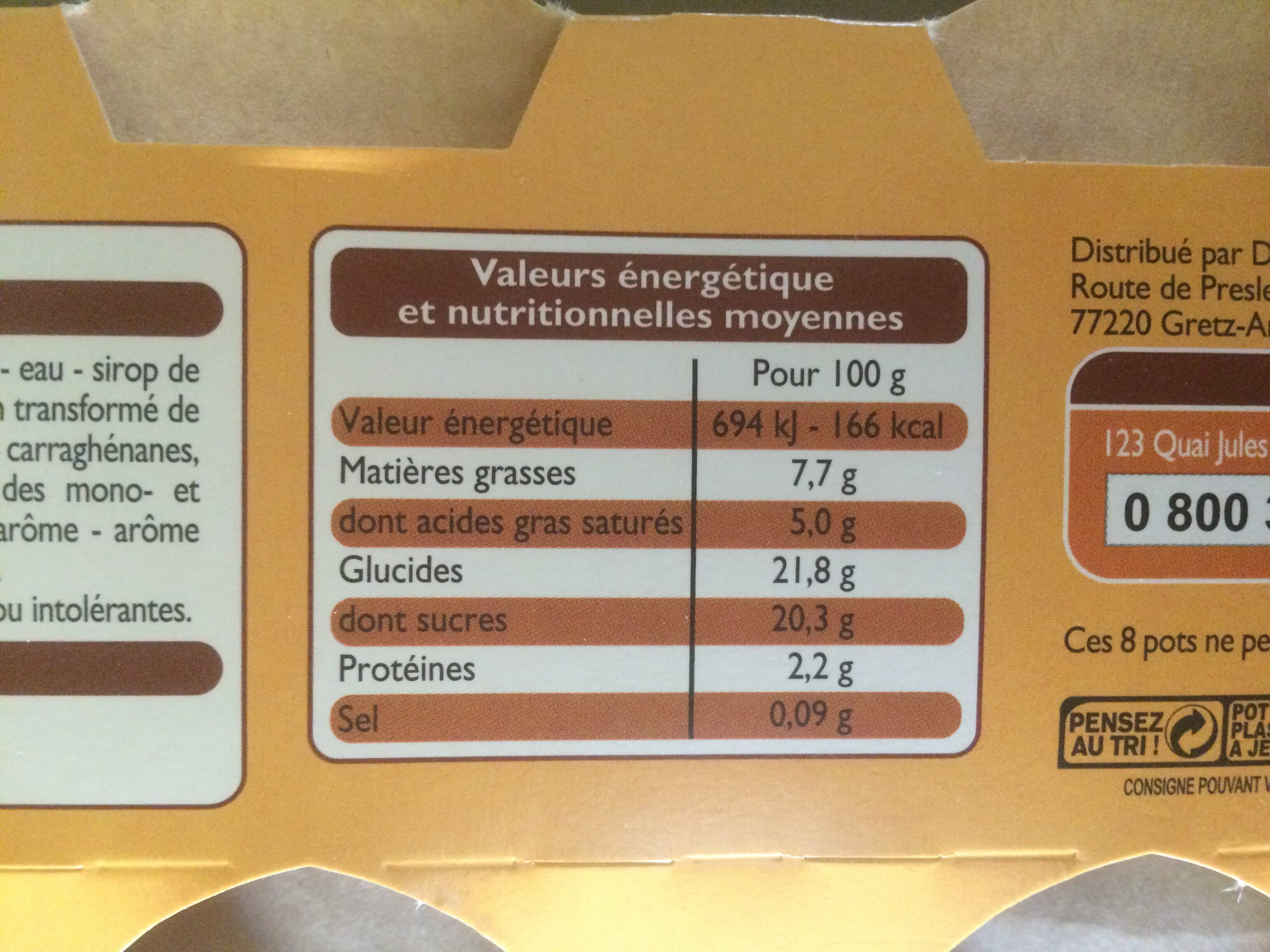 Leader Price Liégeois Goût Vanille Nappé De Caramel packshot