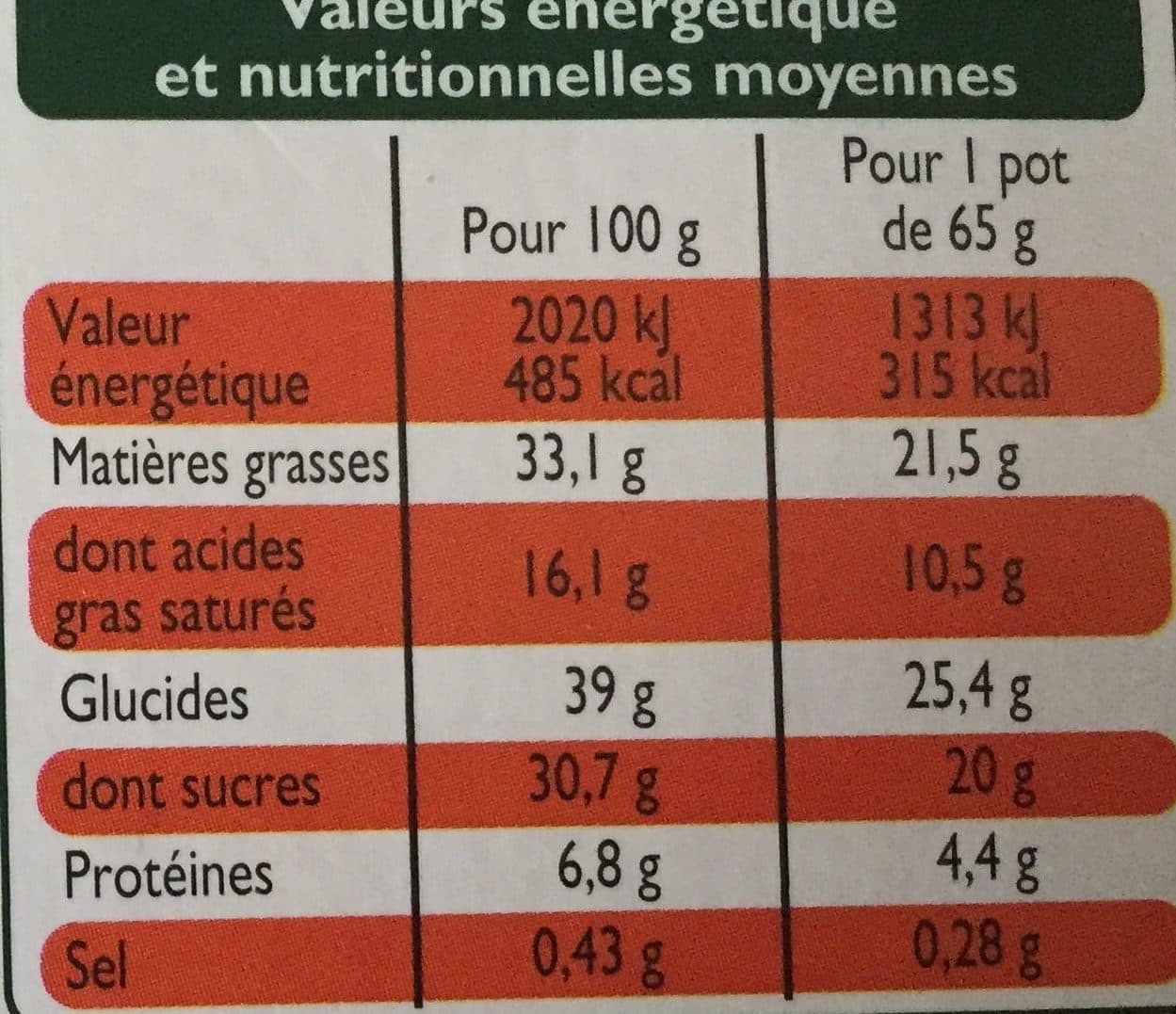Leader Price Financier aux Amandes packshot