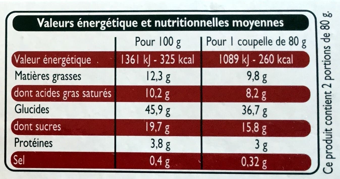 Leader Price Tiramisu au Spéculoos packshot