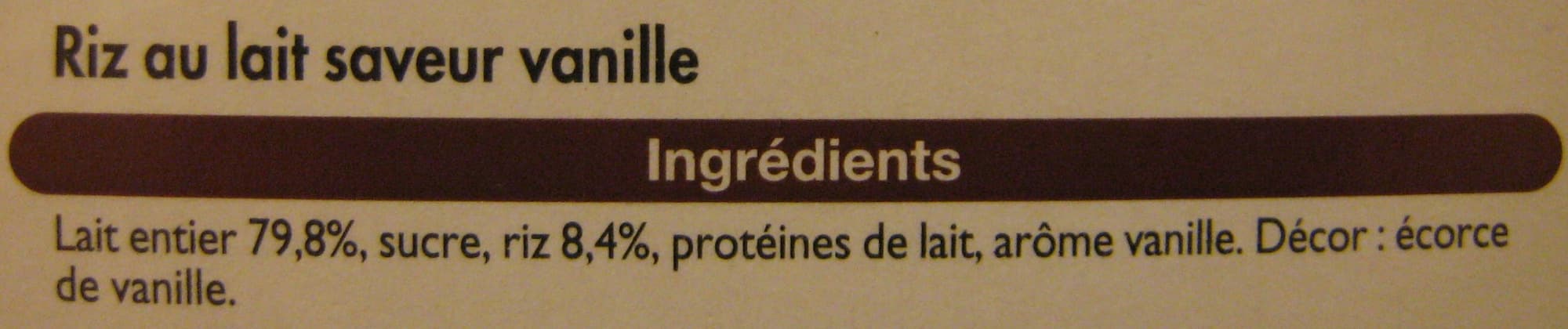 Leader Price Riz au lait saveur vanille Leader Price packshot