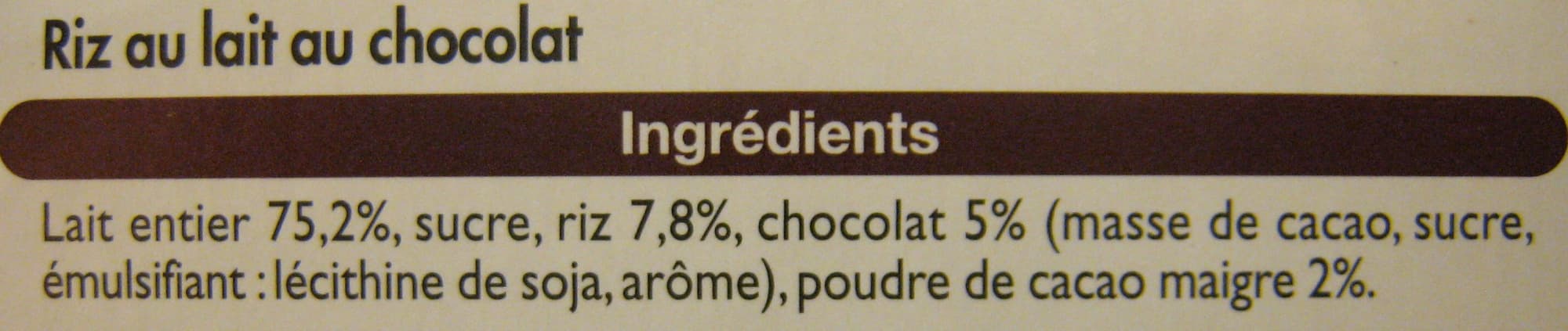 Leader Price Riz au lait au chocolat Leader Price packshot