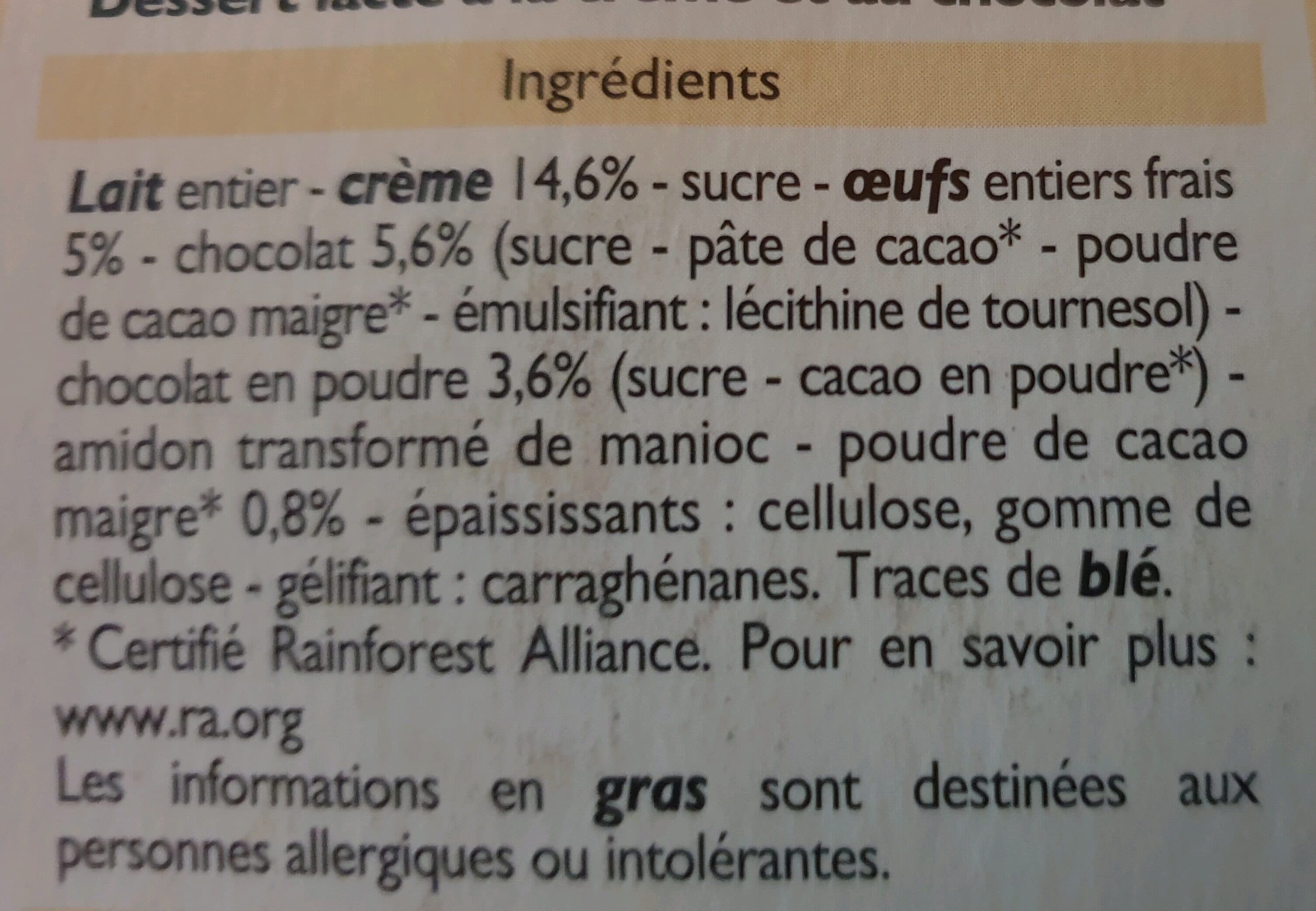 Leader Price Petits Pots à la Crème Cuits au four Chocolat packshot