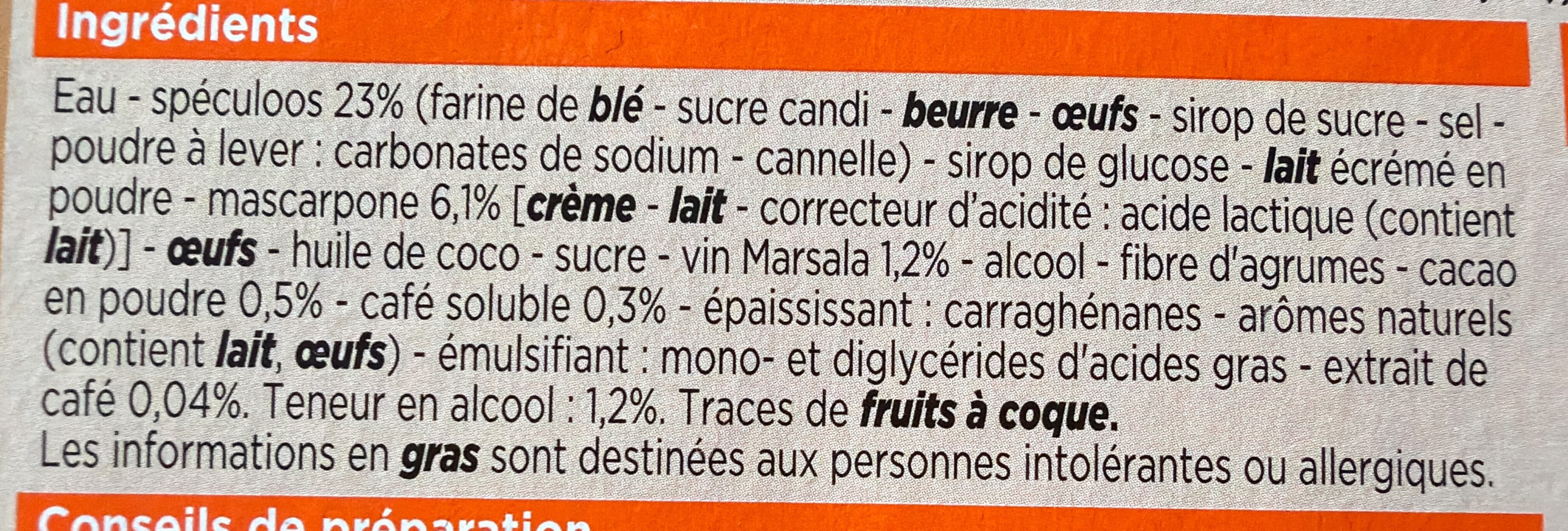 Franprix Tiramisu au spéculoos packshot