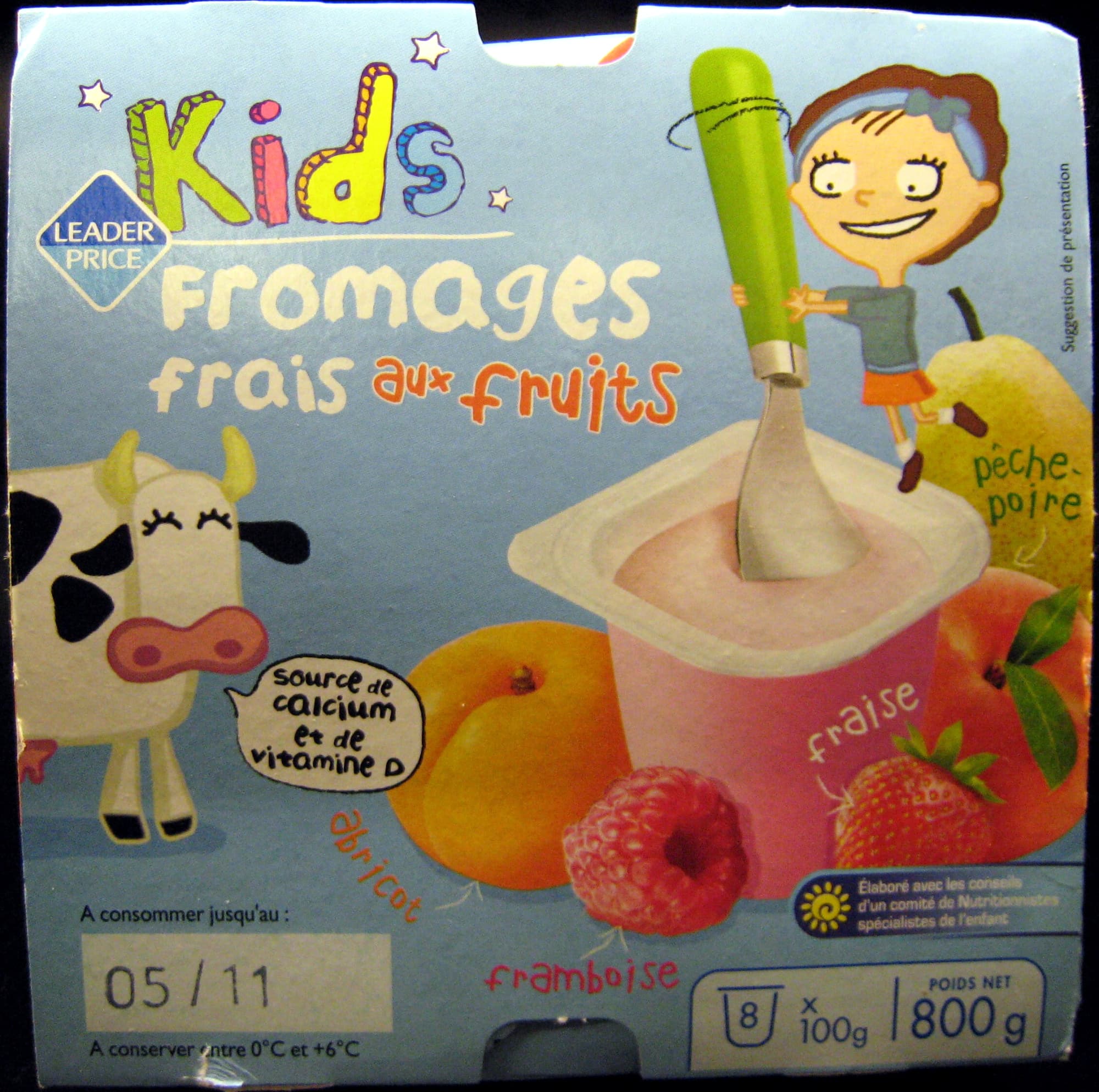 DLP (Distribution Leader Price) Kids Fromages frais aux fruits (3,3 % MG) packshot