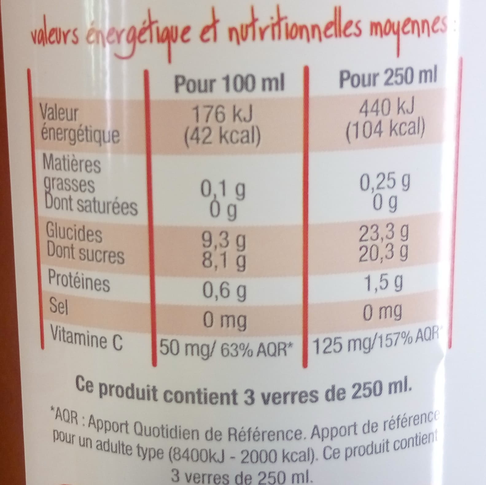 Marché Franprix Jus d'Orange & Fraise packshot