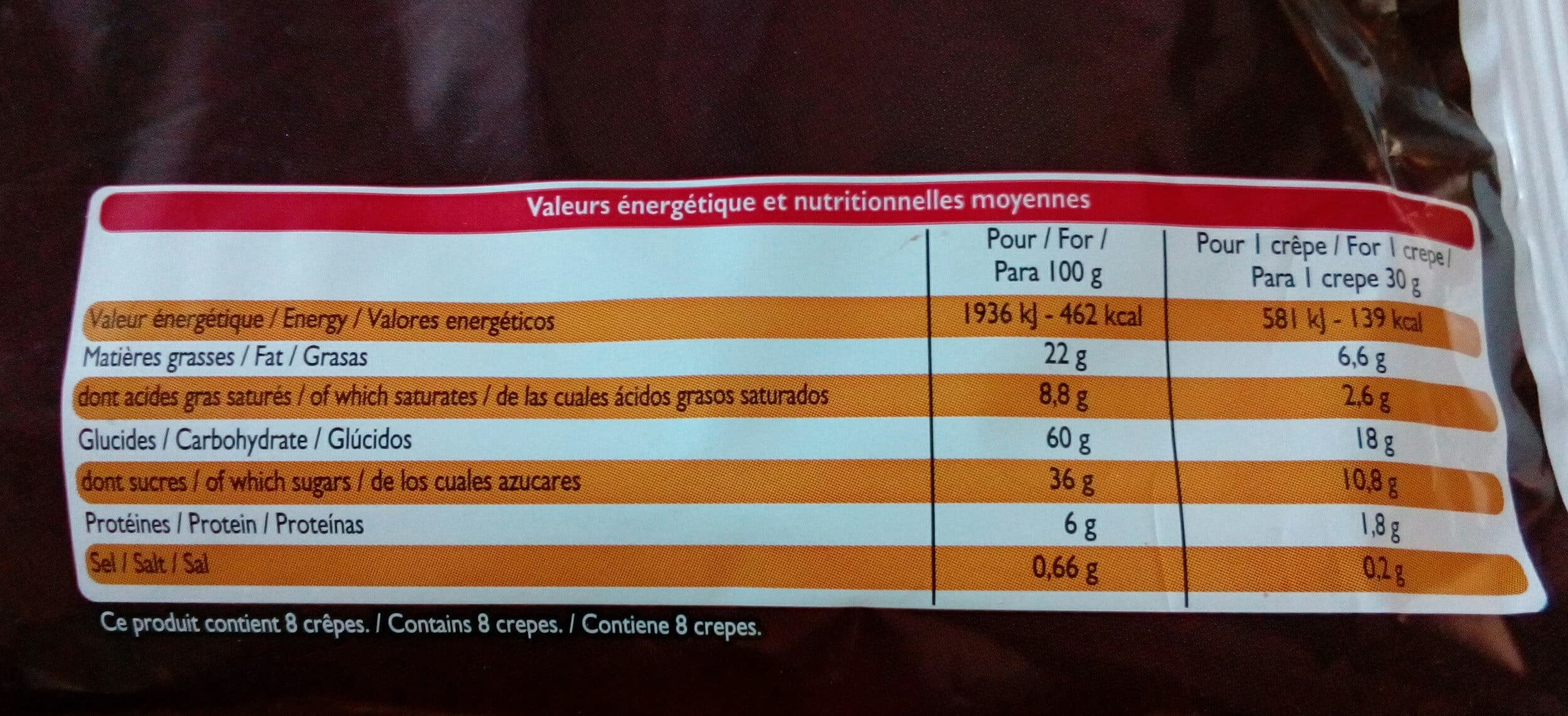 Leader Price Crêpes fourrées chocolat packshot