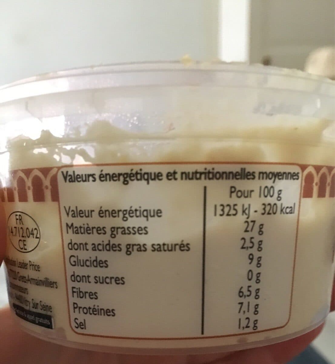 Leader Price Houmous packshot