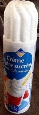 Leader Price Crème légère sucrée aromatisée vanille packshot