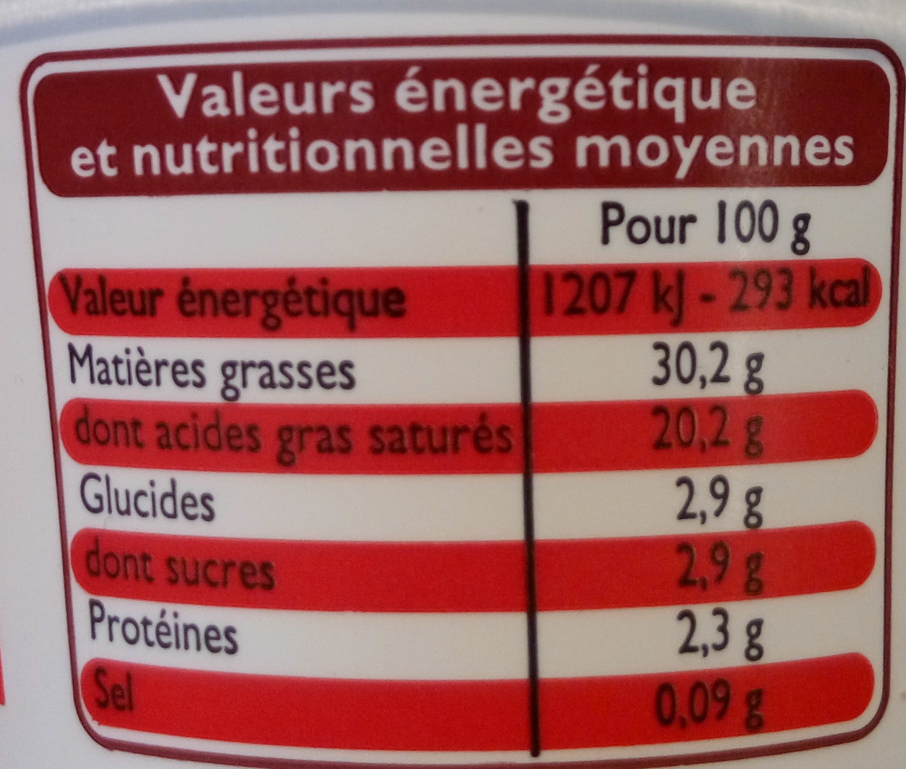 Leader Price Crème fraîche épaisse entière (30 % MG) packshot