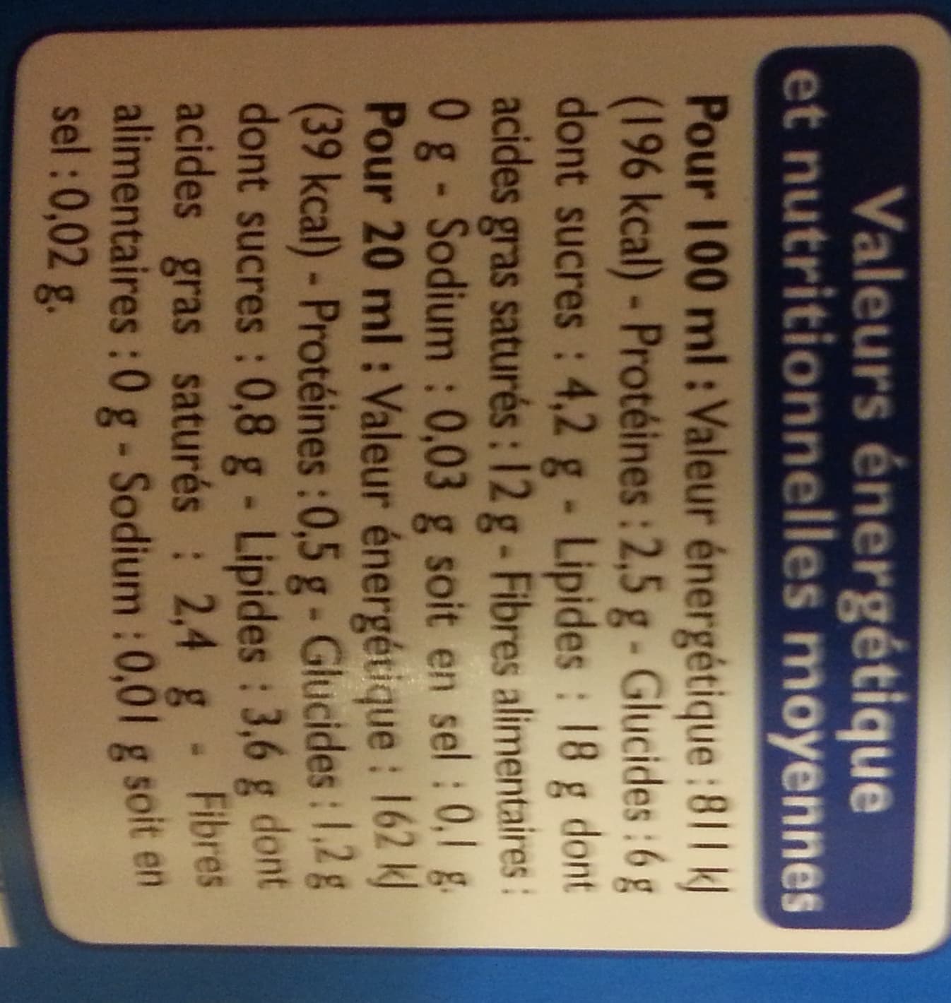 Leader Price Crème semi-épaisse légère (18 % MG) packshot