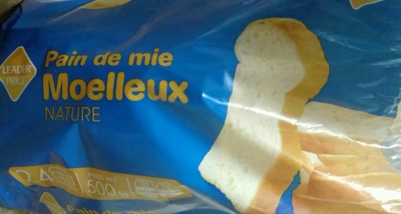 Leader Price Pain de mie moelleux nature packshot