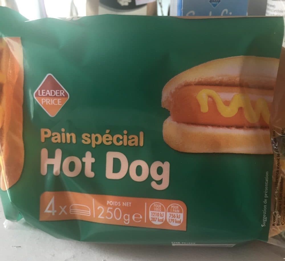 Leader Price Pain Hot Dog packshot