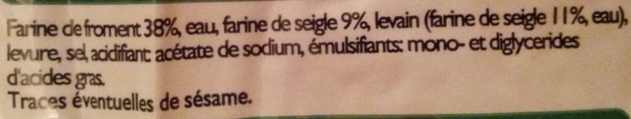 Leader Price Pain tranché au seigle packshot