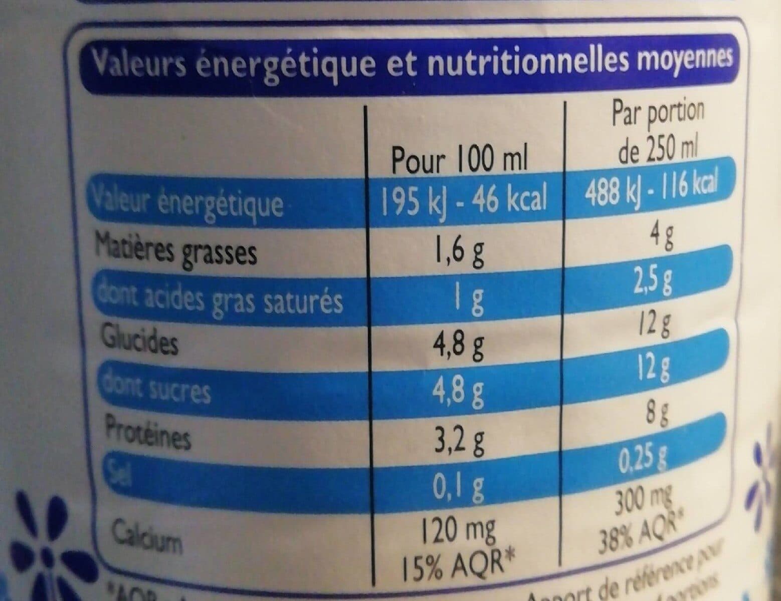 Leader Price Lait frais demi écrémé pasteurisé packshot