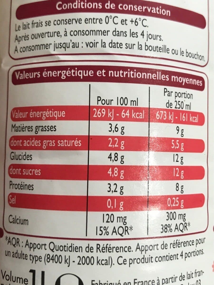 Leader Price Lait entier pasteurisé packshot