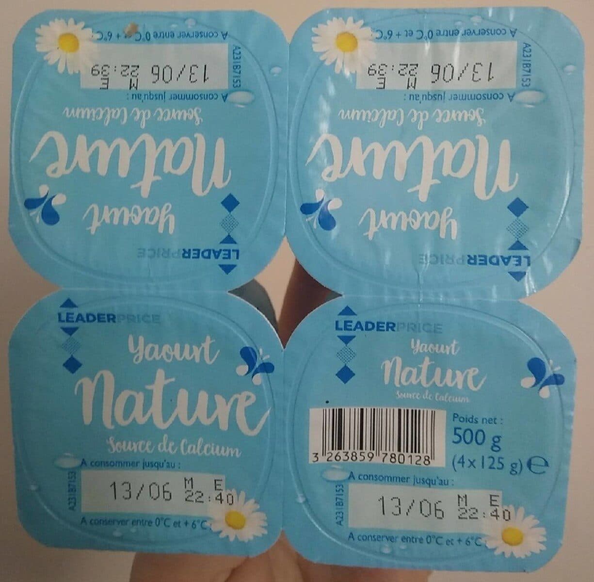 Leader Price Yaourt nature packshot