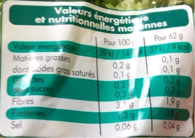 Open Food Facts Frisée 100% Coeur packshot