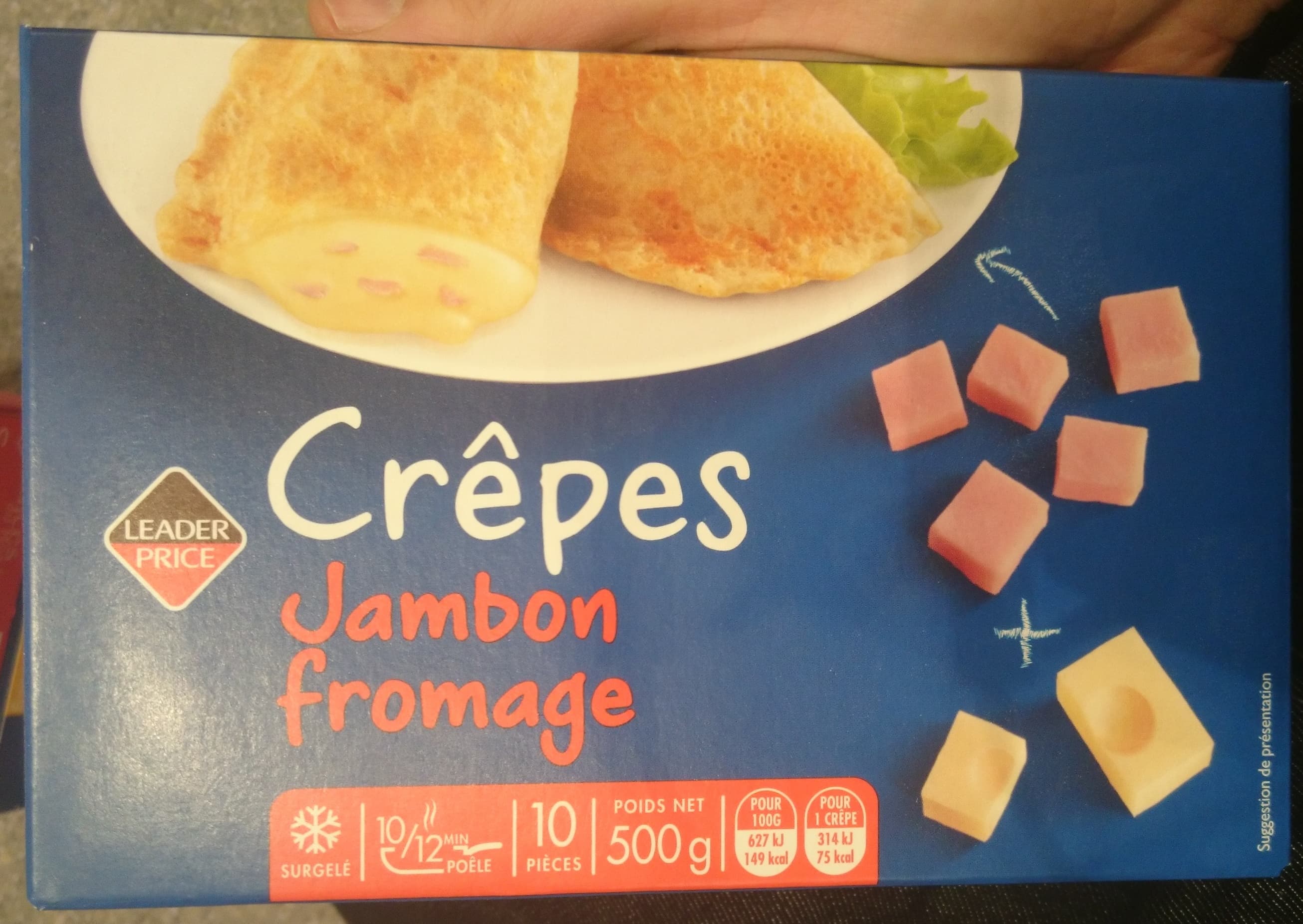 Leader Price Crêpes Jambon fromage packshot