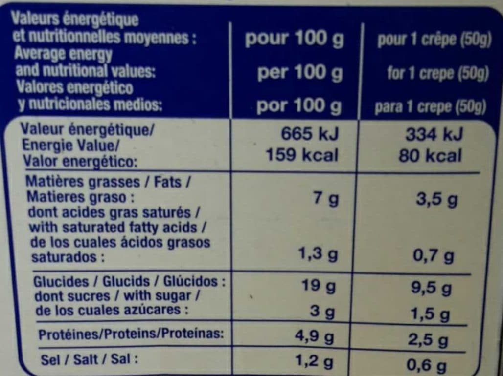 Le prix gagnant Crêpes Fourrées Jambon Fromage packshot