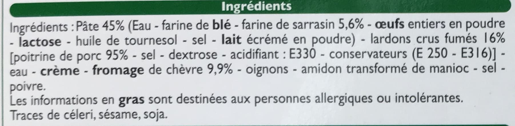 Leader Price 2 Galettes de Sarrasin lardons, chèvre packshot