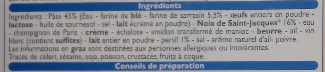 Leader Price 2 Galettes de Sarrasin Noix de Saint-Jacques packshot