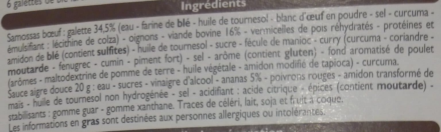 Leader Price Samossas au Bœuf Sauce Aigre Douce packshot