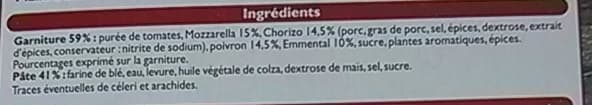 Leader Price Pizza Chorizo, Cuite sur pierre packshot