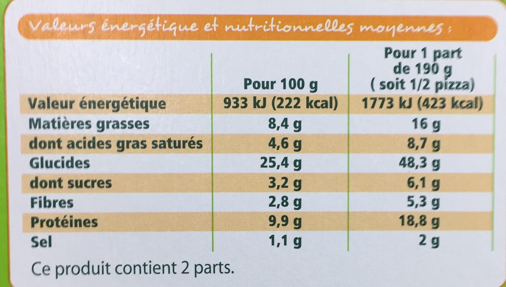 Leader Price Pizza 3 fromages cuite au feu de bois Bio packshot