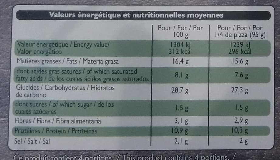 Leader Price Pizza Cantal aux noix & au bleu packshot