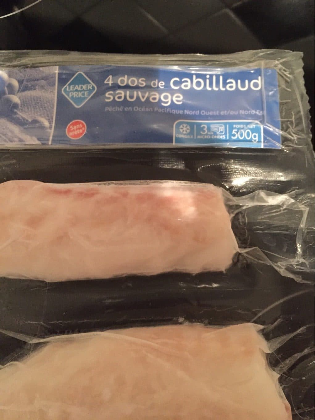 Leader Price Dos de cabillaud sauvage packshot