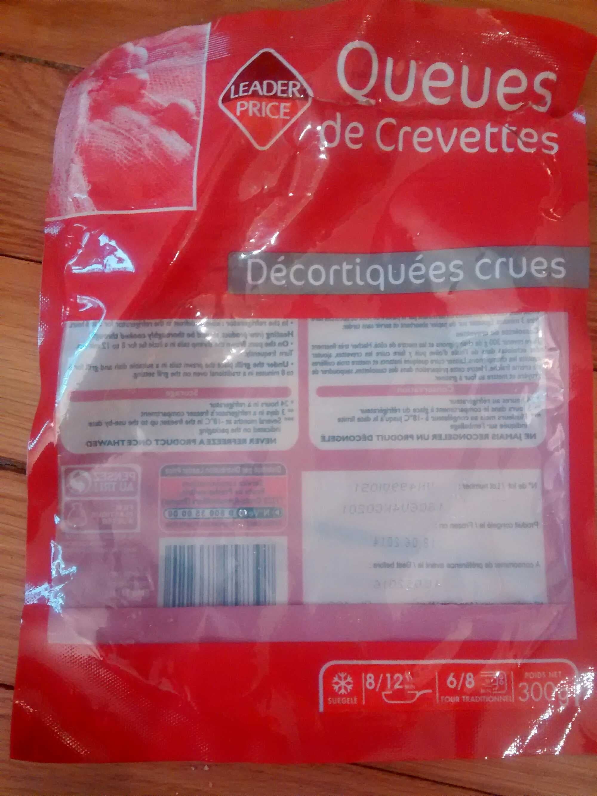 Leader Price Queue de crevette décortiquées crues packshot