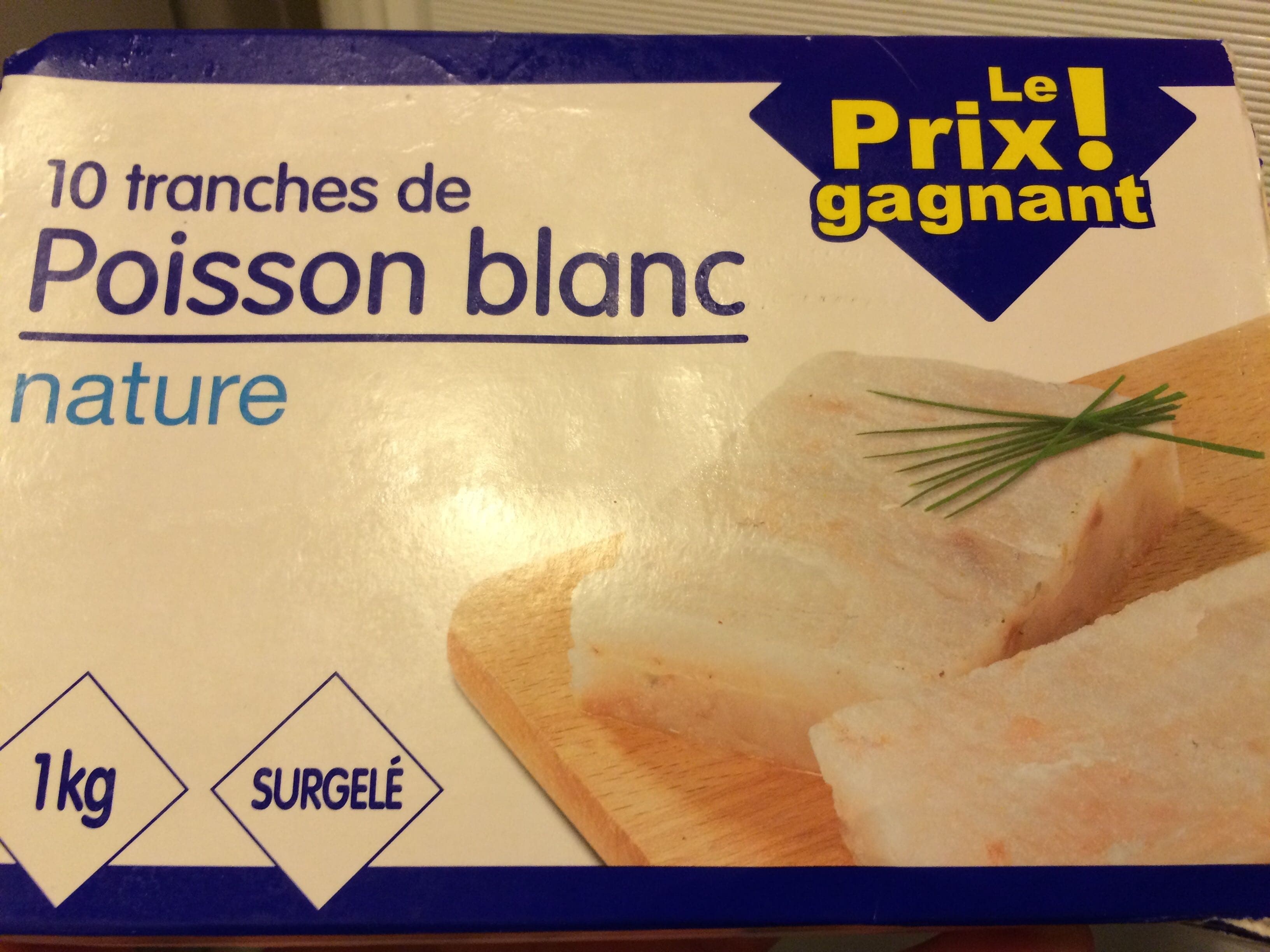 le Prix Gagnant! 10 tranches de poisson blanc nature packshot