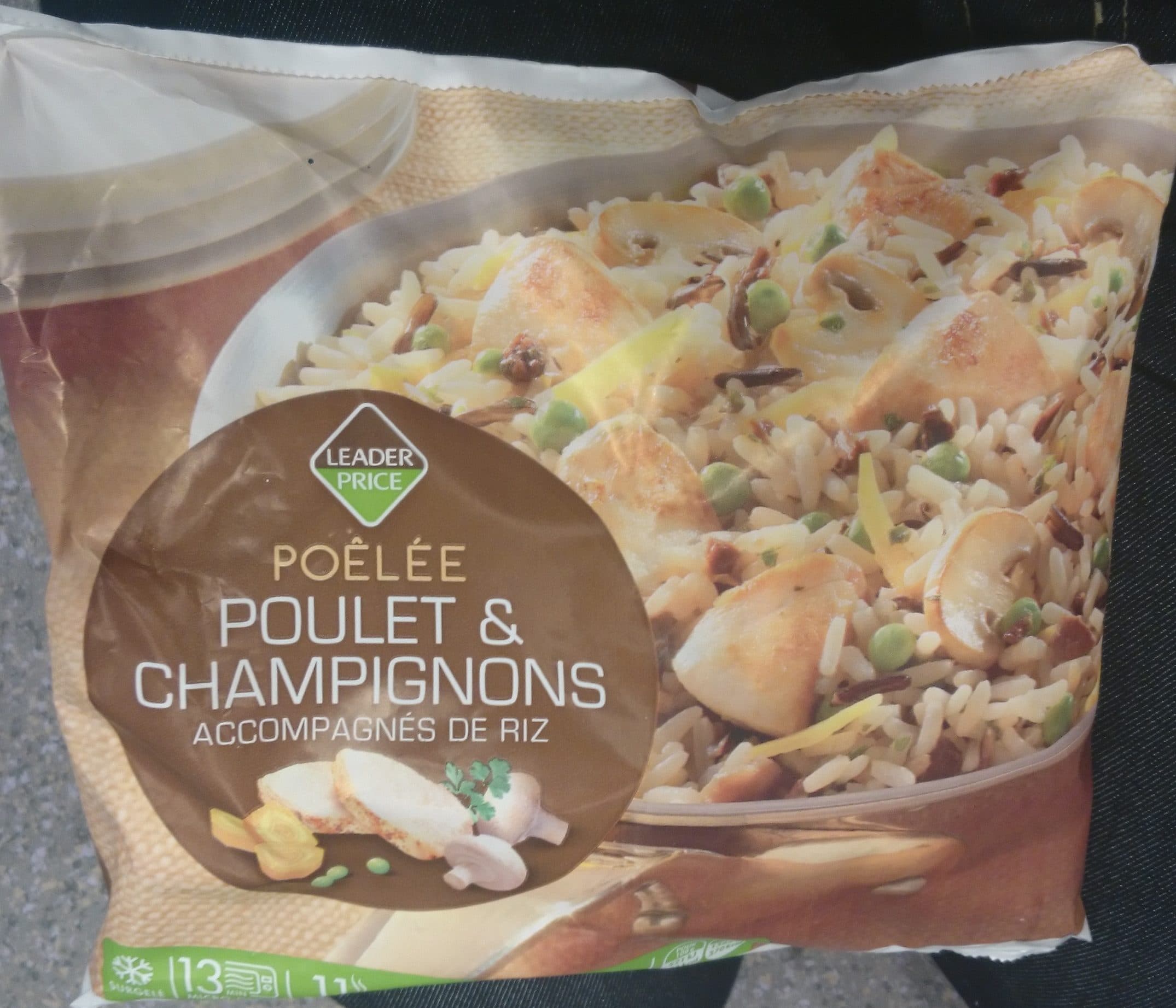 Leader Price Poêlée Poulet & Champignons Accompagnés de Riz packshot