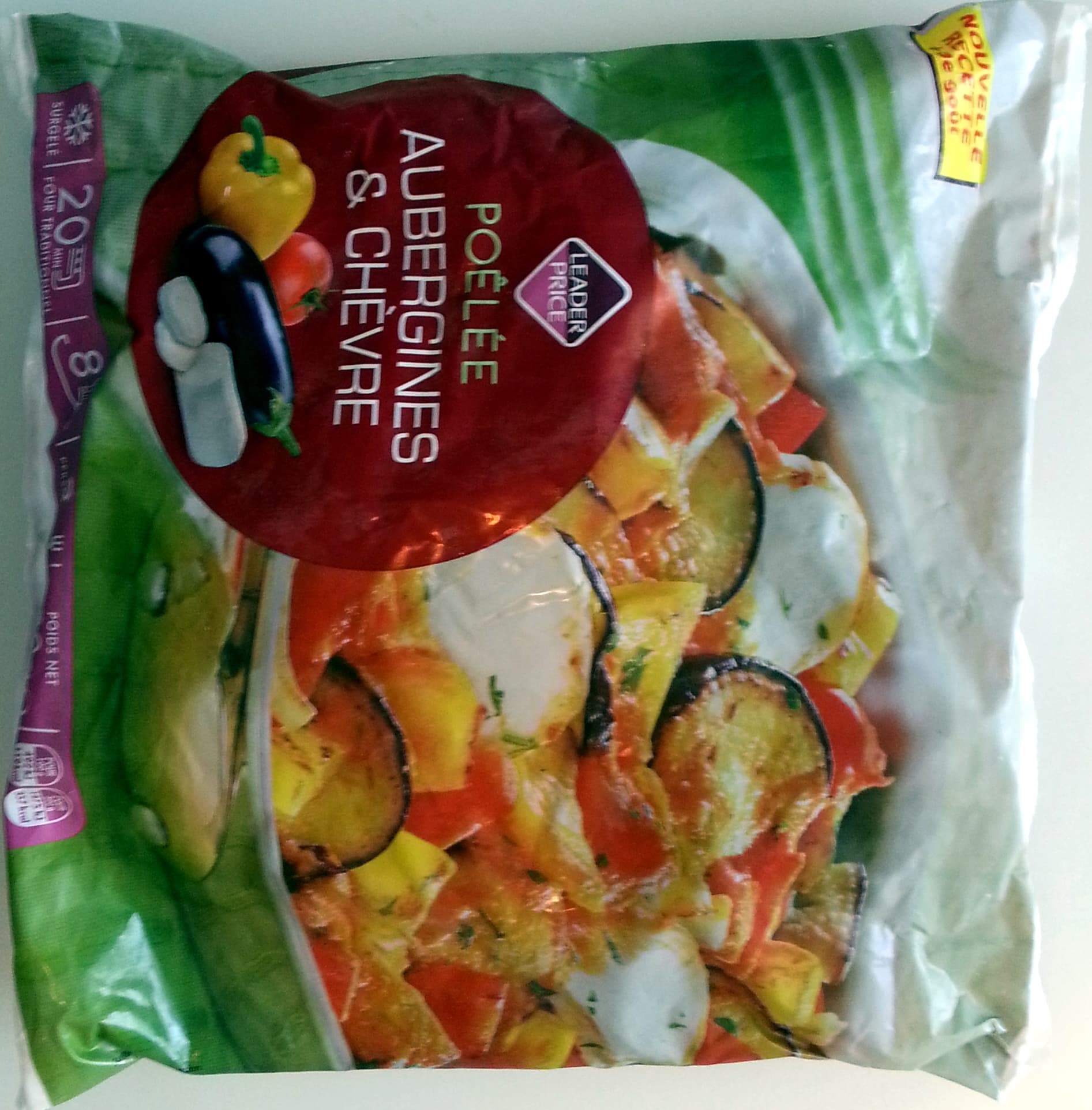 Leader Price Poélée aubergines et chèvre packshot